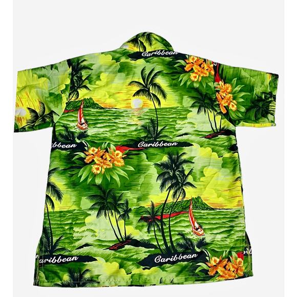 Rimas Beachwear Men’s Tropical‎ Hawaiian Short Sleeve Button Down Shirt Sz Med - Picture 5 of 9